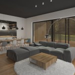Obývací pokoj s rovným stropem