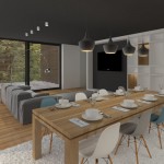 Rovný strop - obývací pokoj